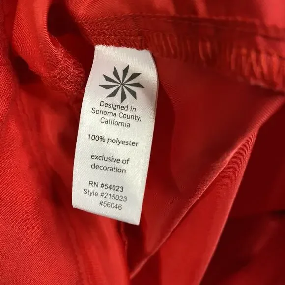 Athleta Shorts Womens 10 Red Coastal Eyelet Floral Embroidered Cut Out - Picture 12 of 13